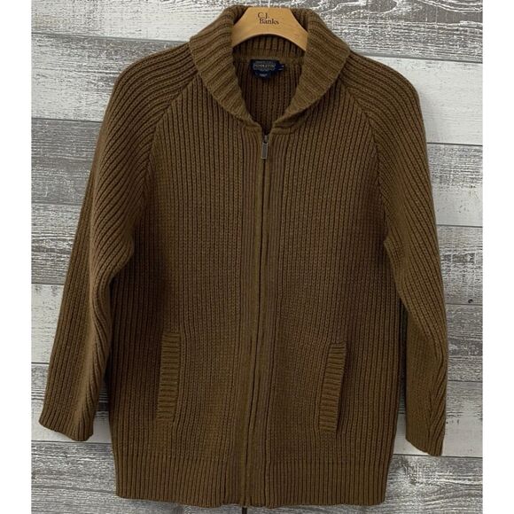 Pendleton Other - Pendleton Lambs Wool Big Lebowski Dude Zip Cardigan Sweater Size Med Westerly